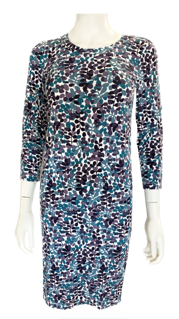 ANGELINA STUDIO Multicoloured All Over Print Round Neck Long Sleeve T Shirt Dress